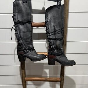 Freebird by Steven Charcoal Over the Knee Boots